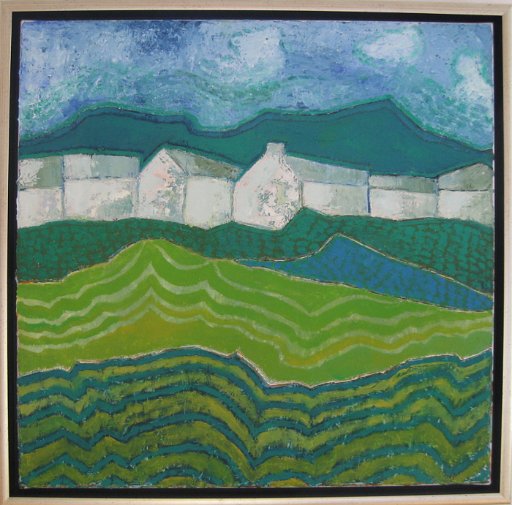 103.JPG - Dorpsgezicht in de Provence, olieverf op doek, 50x60 cm